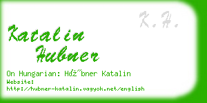 katalin hubner business card